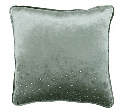 Polštář s výplní - sv. zelený s lemováním, 100% polyester, 50 x 50 cm