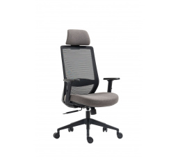 Otočná stolička čierno-sivá FB25-FXJG B