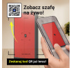 Kovová skriňa s policami JAN, 900 x 1850 x 400 mm, Antracitovo-červená