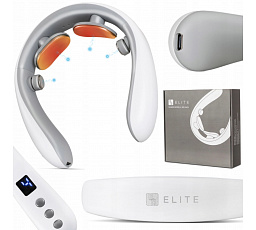 Masážny prístroj na krk ME-NM03 s funkciou ohrevu biely/sivý