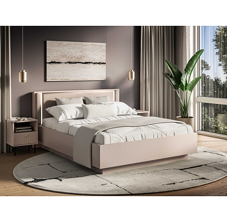 Posteľ SOPHIE 32 s úložným priestorom a LED osvetlením, kašmír, 160x200 cm