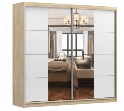 Šatní skriňa MULTI 38, Dub Sonoma/Biela