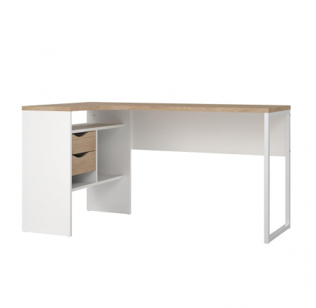 Písací stôl Felix 118, biela/jackson hickory