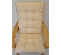 Vankúš pre záhradné kreslo vysoký - látka svetlo béžová melír