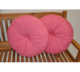 Vankúš okrúhly veľký malinový set 2 kusy