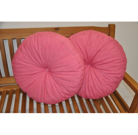 Vankúš okrúhly veľký malinový set 2 kusy