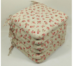 Sedák 40x40 cm látka ružičky - set 6 kusov