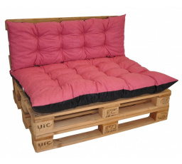 Podušky na paletový nábytok sada Basic - látka malinový melír