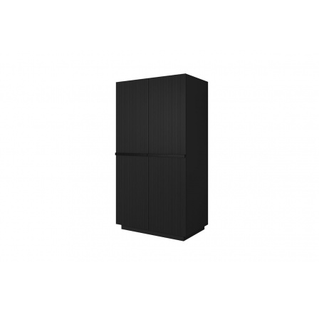 Skriňa Nicole 100 cm s kontajnerom - Čierna podložka / čierne úchyty