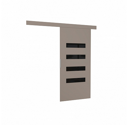 Drzwi przesuwne naścienne FORLI 106 Kaszmir+Czarny Lacobel