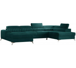 Sedacia súprava v tvare U LACANTE, Velvetmat 38 Pravá