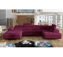 Sedacia súprava v tvare U RODRIGO, Mat Velvet 68 Pravá