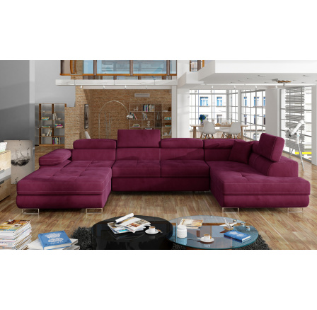 Sedacia súprava v tvare U RODRIGO, Mat Velvet 68 Pravá