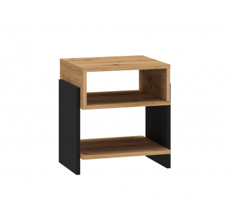 Nočný stolík TRIS 01, Dub Artisan/Čierna