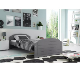 Detská posteľ LILI 90x200 cm, s matracom, Grafit