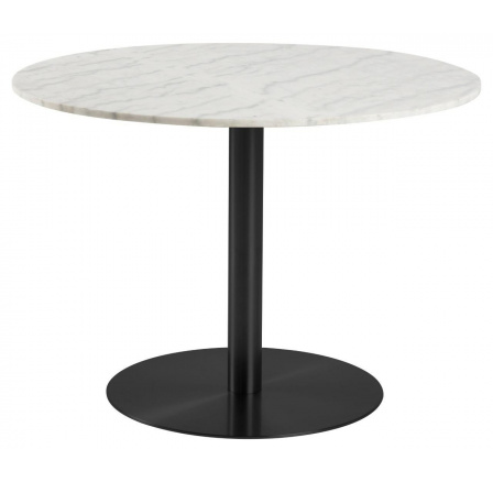 Okrúhly stôl Corby mramor/čierny 105 cm