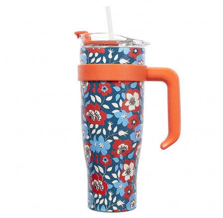 Termohrnček Miami Floral červený Termohrnček Miami Floral červený