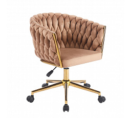 PREDPREDAJ -15% do 18.09! Otočná stolička velvet - Riviera 24 cappuccino FB37-FX (G)