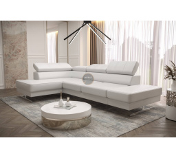 Rohová sedacia súprava EMPORIO MINI 300x180 - ľavá, Eko koža biela