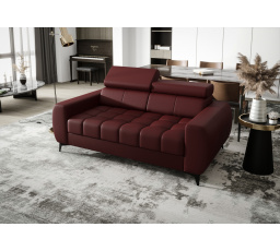 Sofa PORTO II 190 cm prírodná koža - Bordová koža