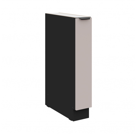 Dolná skrinka ARONA - 15 D CARGO BB, Čierna mat/Kašmír