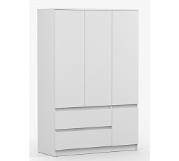 Šatníková skriňa SOLO - 4D2S, Biely Mat