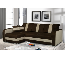 Rohová sedacia súprava Costa L hnedá/béžová