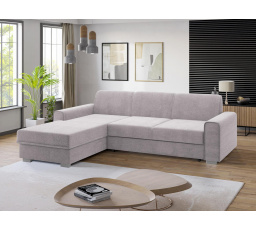 Rohová sedacia súprava Lubor L biela káva