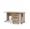 Písací stôl OFFICE 80400/35, Dub sonoma/Silver grey