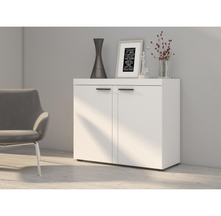 Biela komoda Rizo 2D