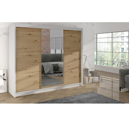 Skriňa Debora I 200 - biela/dub artisan