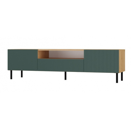 TV komoda KARIS 160-L, Dub artisan/zelená TV komoda KARIS 160-L, Dub artisan/zelená