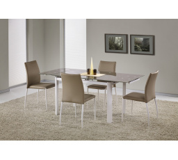 Jedálenský stôl ALSTON béžový/biely