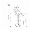 Barová stolička H122, Béžová/Čierna