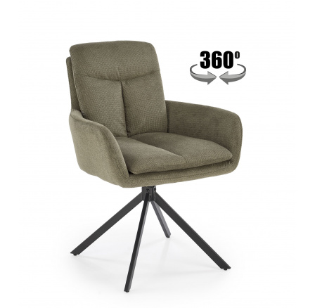 Jedálenská otočná stolička K536, Olivová/Čierna