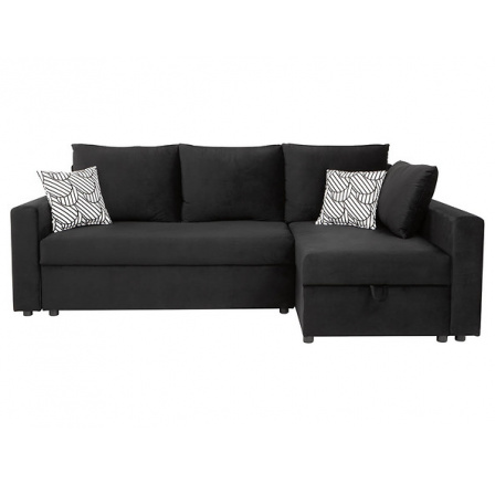 Rohová sedacia súprava PREMIX IV LUX 3DL.RECBKMU, Print patio 01 white black/Rain 30 black  