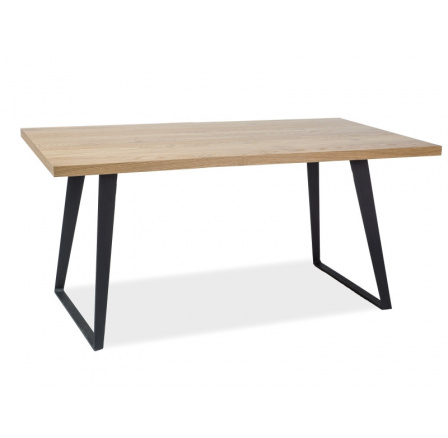 Stôl z masívneho dreva FALCON dub/čierna150x90