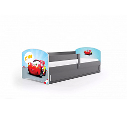 Detská posteľ LUKI 1 bez matraca, Grafit/Auto