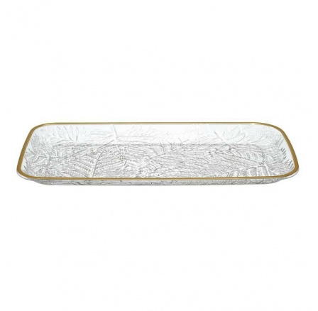Plastový podnos Mirage 34 cm zlatý okraj