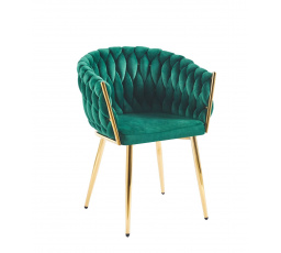 Jedálenská stolička K7-FX G, Zelená/Zlatá