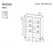 Systém "MOSSA" MO5 (Komoda 3D) - Farba: dub whisky