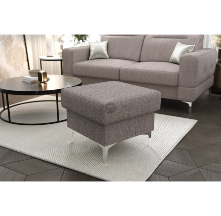 Taburet s úložným priestorom MALIBU 55x55 cm - sivá