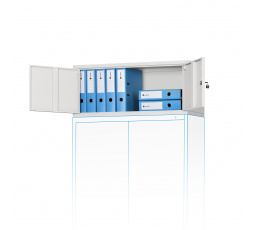Nástavec na skriňu EVA, 900 x 380 x 400 mm, sivá