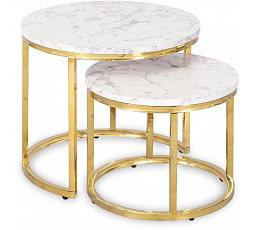 Sada stolíkov OLIS Mramor Zlatý