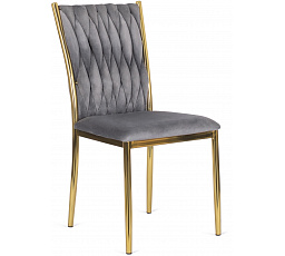 Stolička DAN Sivá Pletená Zamatová