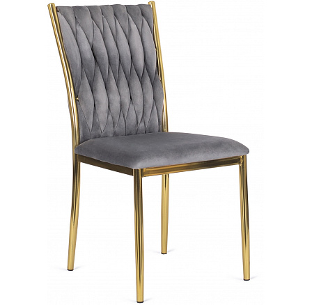 Stolička DAN Sivá Pletená Zamatová