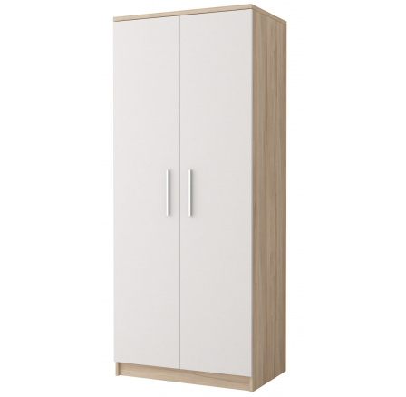 Šatní skriňa 2D OMEGA III - 06, Dub Sonoma/Biela
