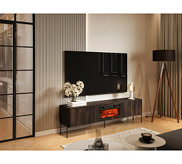 TV komoda VERA 190 EF s malým krbom, dub barokový ristretto