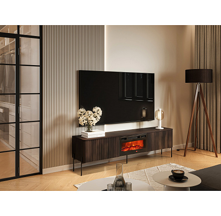 TV komoda VERA 190 EF s malým krbom, dub barokový ristretto