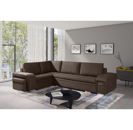 Rohová sedacia súprava Alana L hnedá